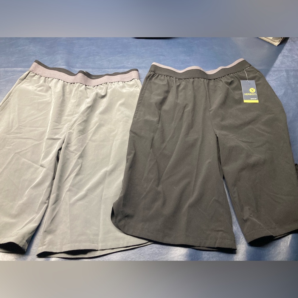 Boys  Black Gray Performance Shorts Xersion lot of 2 pairs new with tags NWT
